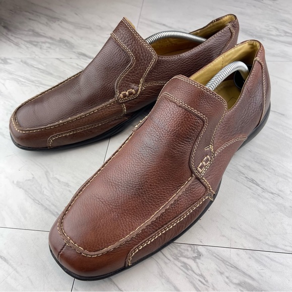•Sandro Moscoloni Brown Leather Slip On Loafers Mens Size 11 D Style 15266 main image 4